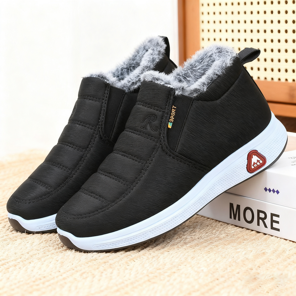 🔥【50% zniżki】Wełniane zagęszczone🔥[35-41] Damskie ciepłe, bawełniane, wodoodporne buty zimowe