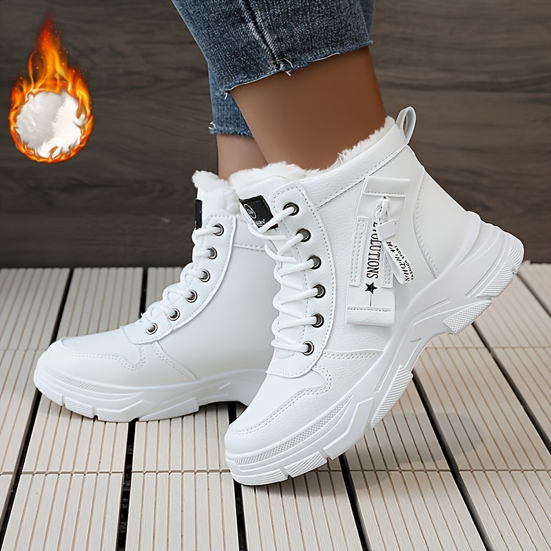 🔥【50% de descuento】🥰🥰【Tallas 35-45】Botas de nieve de invierno con cremallera lateral para mujer