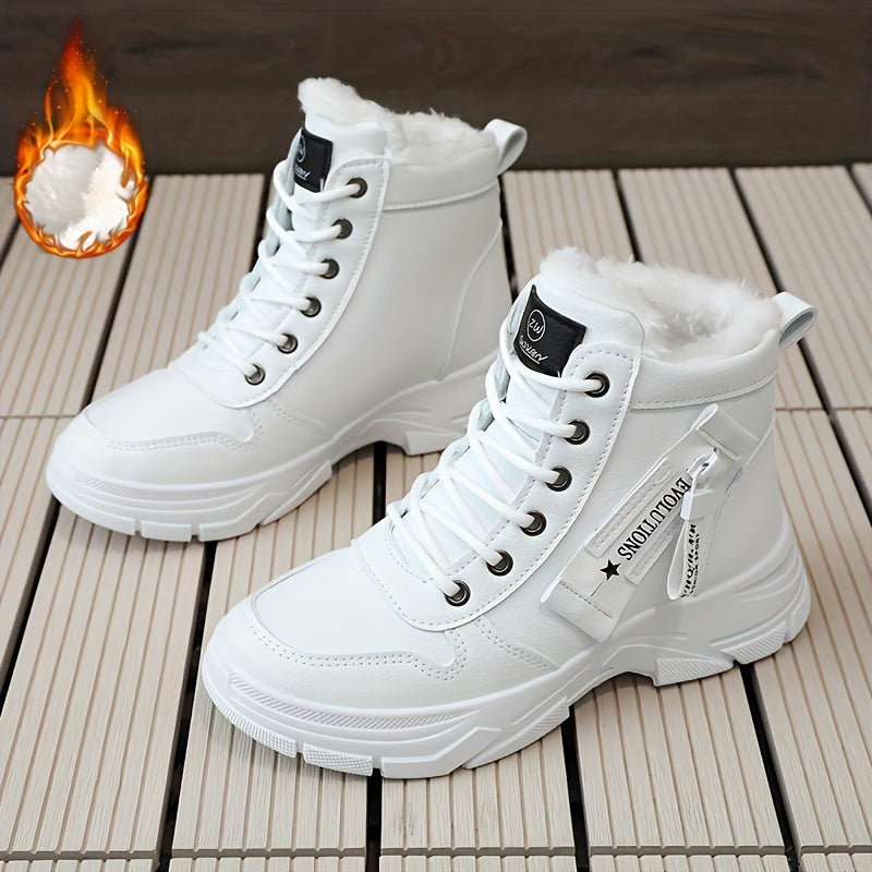 🔥【50% de descuento】🥰🥰【Tallas 35-45】Botas de nieve de invierno con cremallera lateral para mujer
