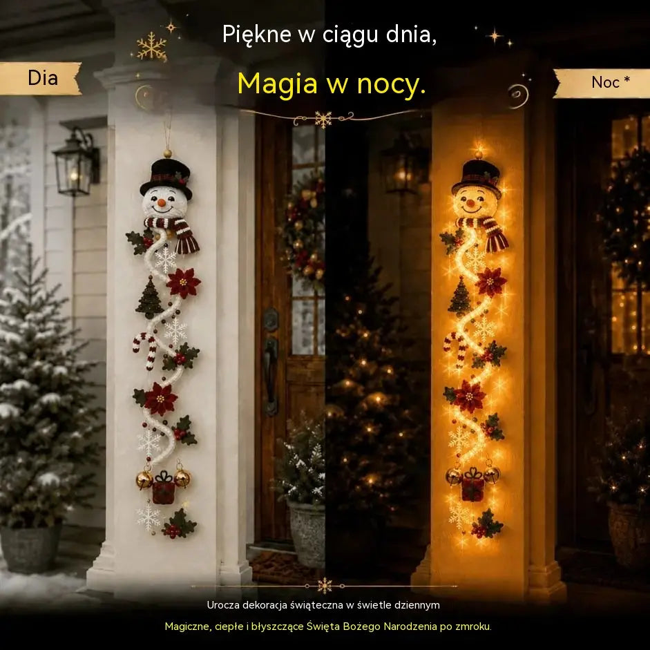 🎄🎃Ostatni dzień! 🎅Ciesz się 50% rabatem na podświetlane świąteczne dekoracje drzwi!
