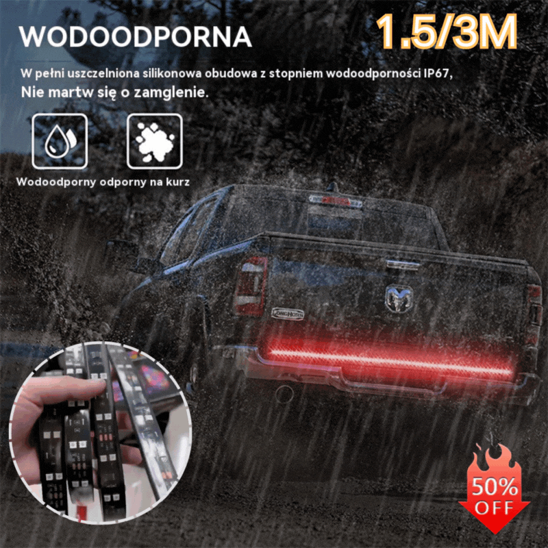 🔥【Kup 1, a 1 dostaniesz gratis】【3M】Trójkolorowy tylny pasek świetlny do samochodu
