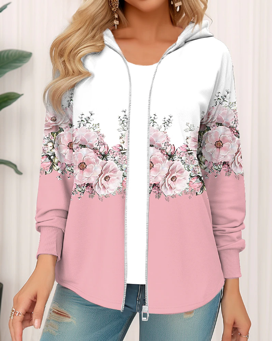 🔥🥰 [S-3XL] 2026 Nowa kurtka z kapturem z nadrukiem na jesień/zimę – swobodna i stylowa