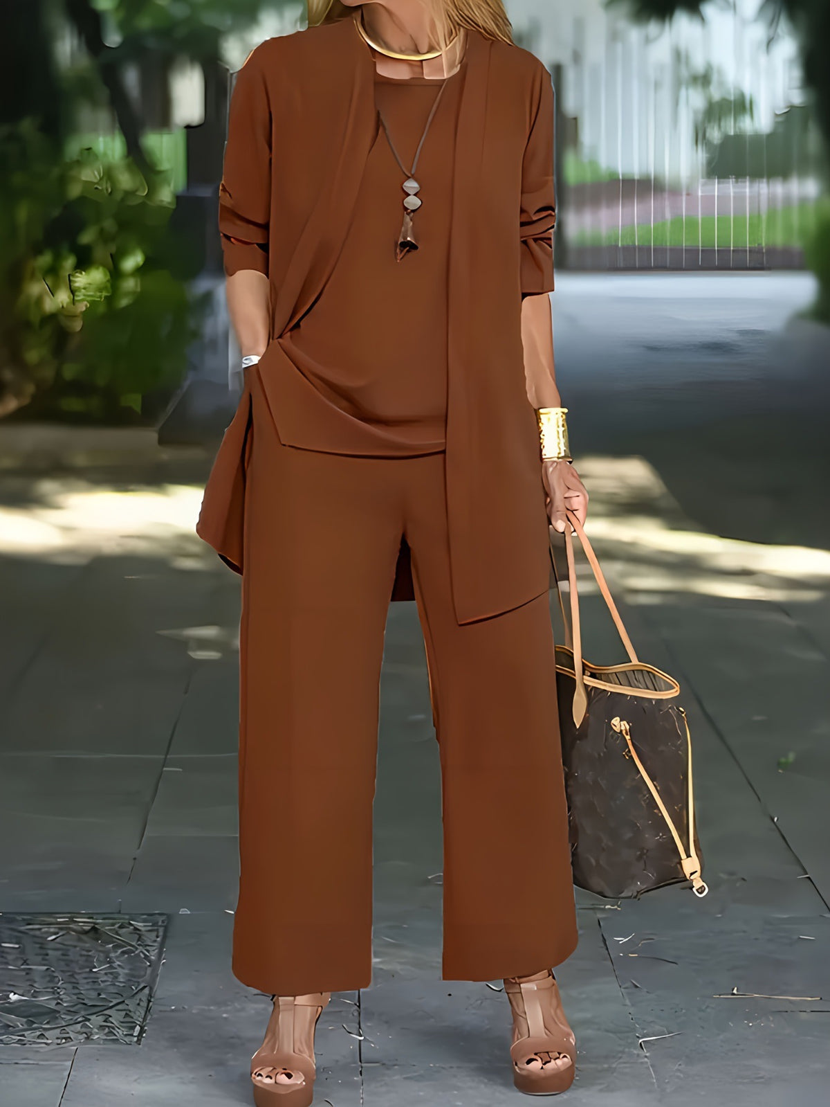 💎Ograniczona czasowo zniżka 50%🧥🧥Elegancki damski komplet 3-częściowy o luźnym kroju🍂