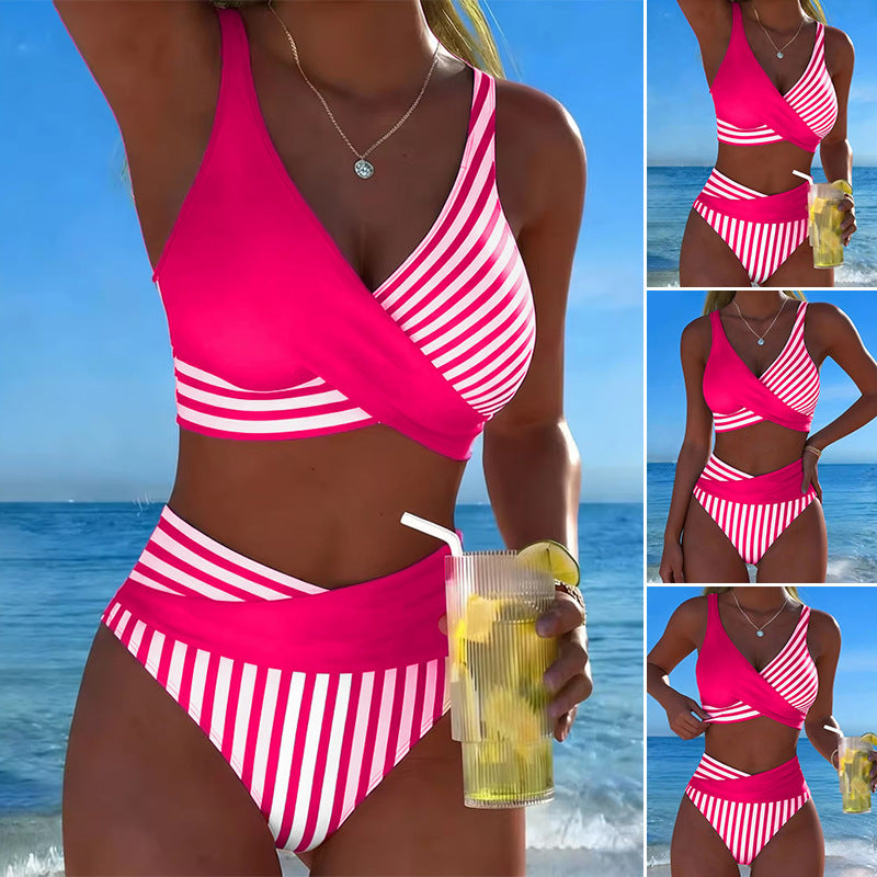🏖️【S–3XL】🤩 Nová souprava s potištěnými plavkami, rychleschnoucí a prodyšný materiál, přiléhavá a stylová