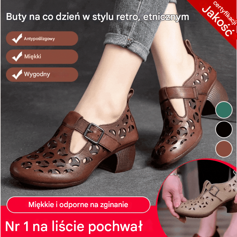 🥰🔥【35-41】2026 nowe damskie sandały na grubym obcasie z miękkim spodem