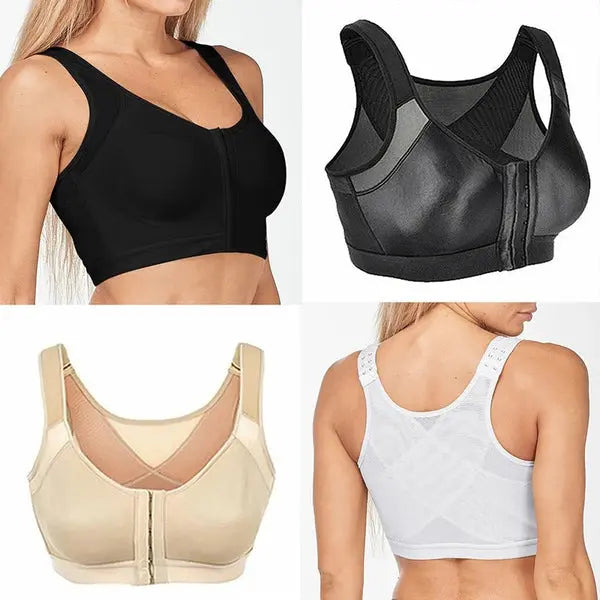 🥰 【3 ks】👙【40–120 kg】Dámská lehká a prodyšná podprsenka bez kostic s předním zapínáním