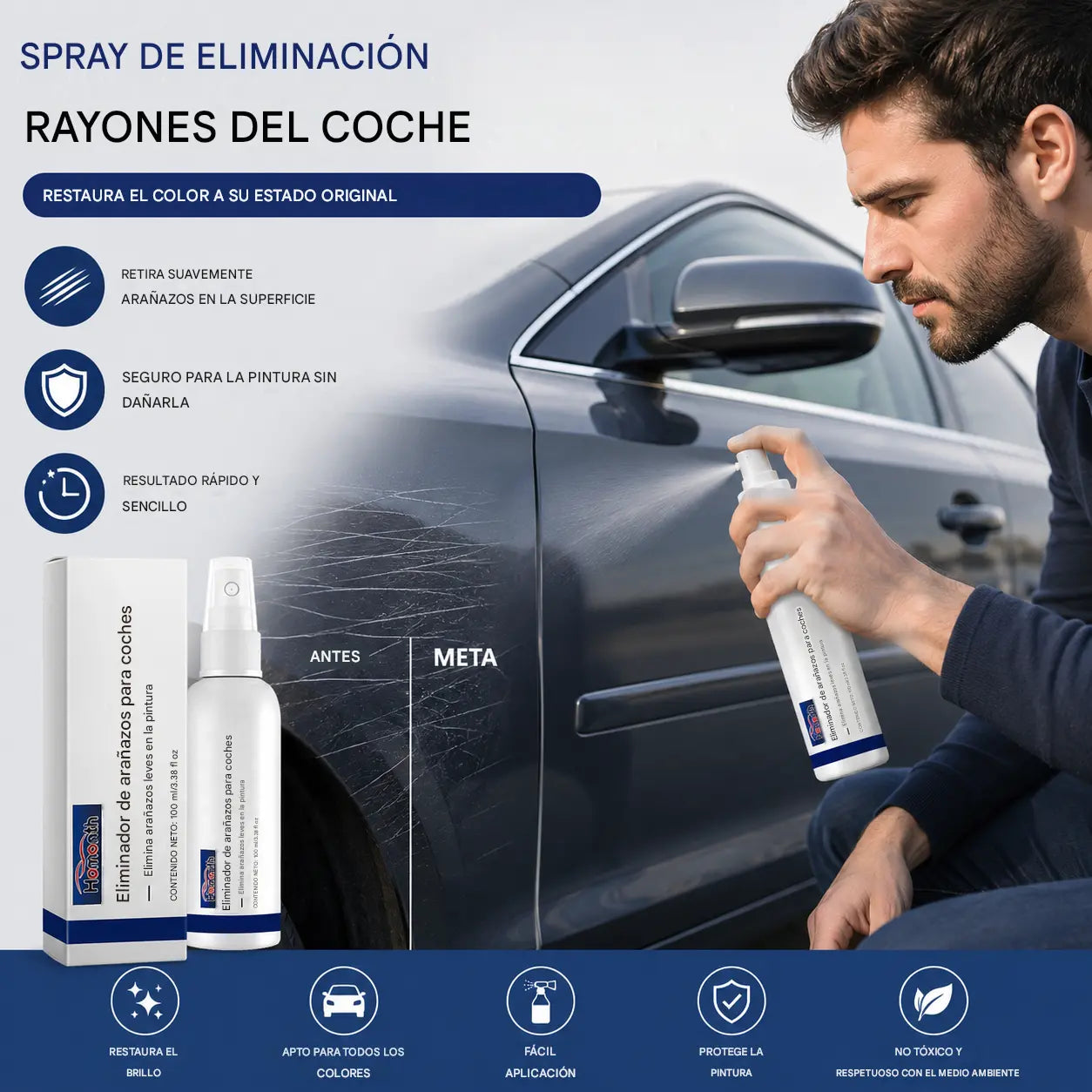 🔥✨【Kup 1, a 1 dostaniesz gratis】Spray do naprawy zarysowań lakieru samochodowego🚗