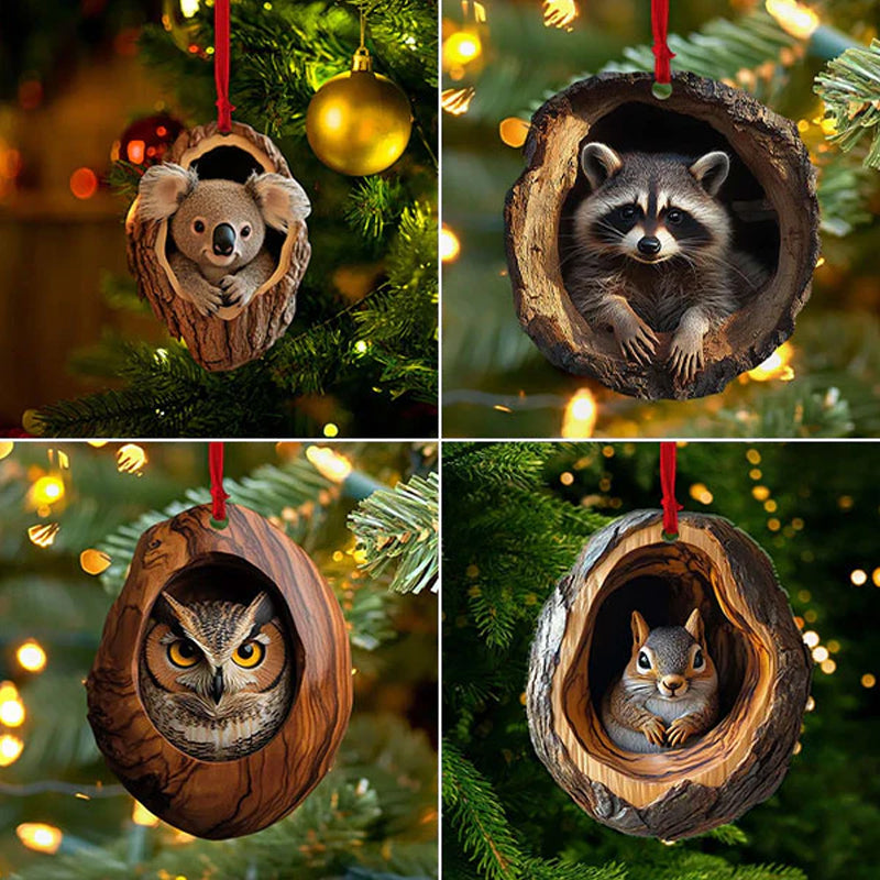 🎁【10 db】🎄 Állatfigurás karácsonyfadísz. Függő dekoráció kisállat tulajdonosoknak