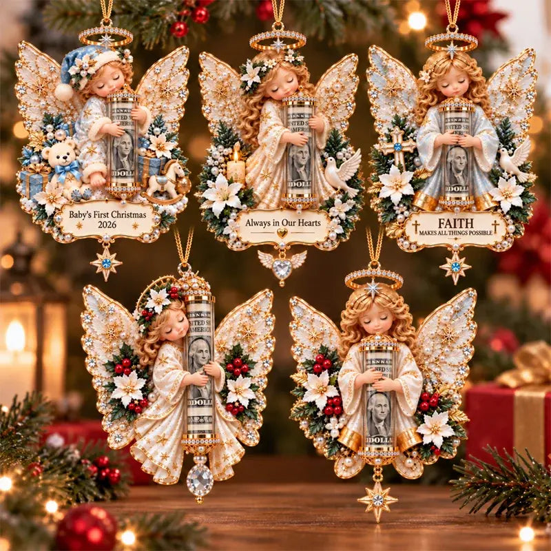 🎁Zestaw 5-częściowy, cena 129 zł✨ Świąteczna ozdoba w kształcie anioła (może służyć również jako opakowanie na prezent pieniężny)