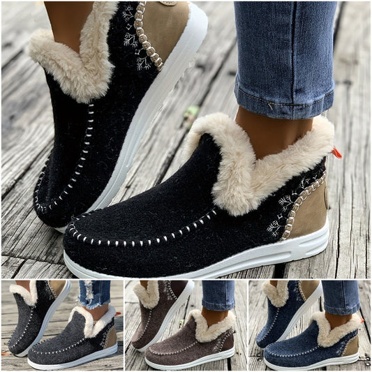 👞【36-43】2025 Jesień/zima Nowe damskie śniegowce z podszewką z polaru