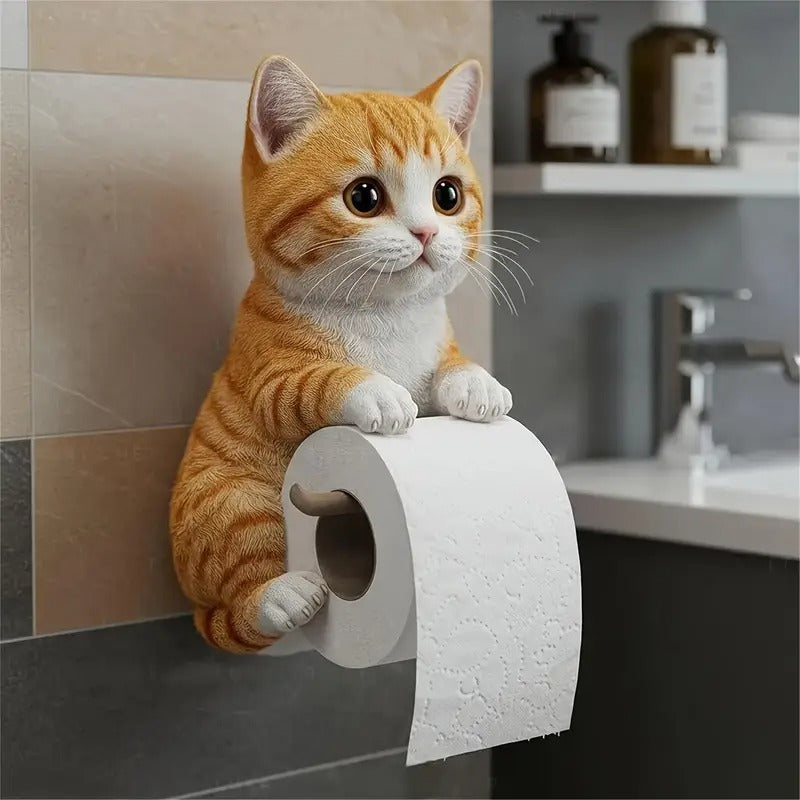 🐱【Žhavý výprodej letošního roku】Držák toaletního papíru s roztomilým kočičím vzorem