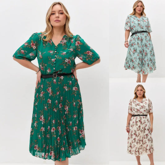 🏆Ograniczony czas 50% zniżki [Nowy produkt, gorąca wyprzedaż] 🌸💥 [S-5XL] Nowa elegancka sukienka w kwiaty
