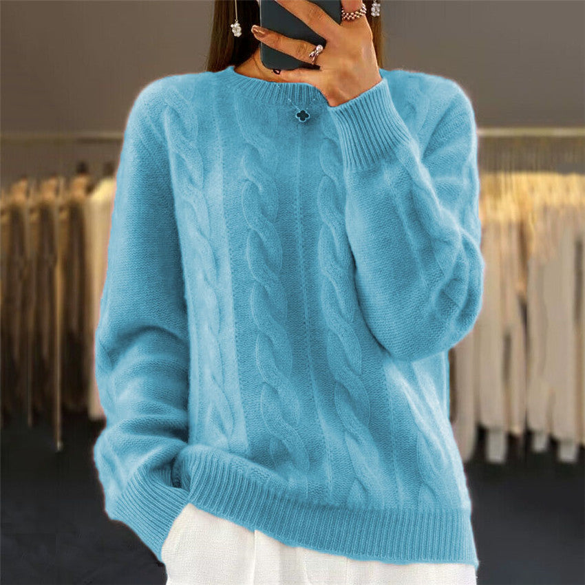 🔥【S-XL】 jesienny i zimowy nowy, jednokolorowy, wysokiej jakości wełniany sweter