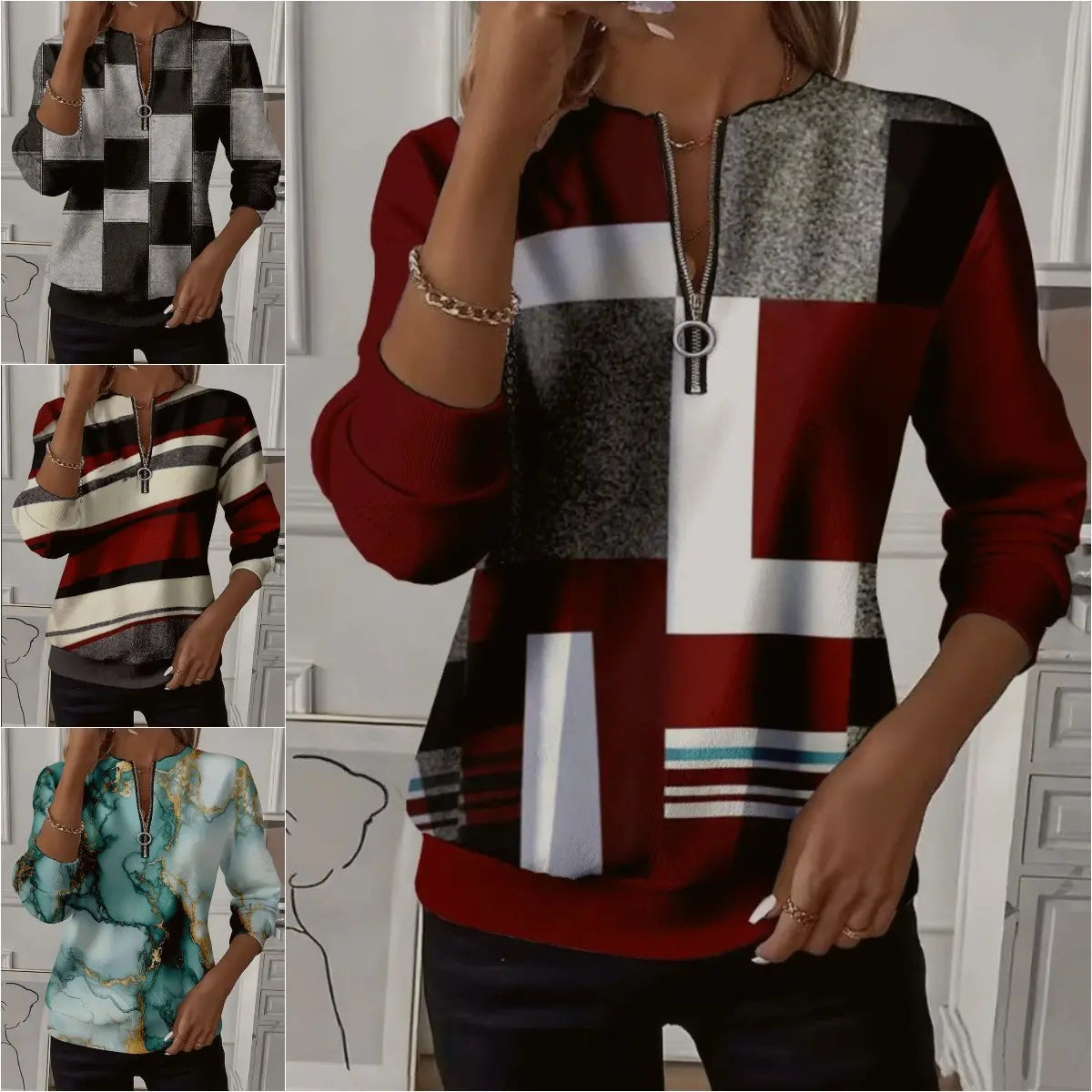 🔥【S-3XL】2026 Bluza z długim rękawem i nadrukiem typu raglan