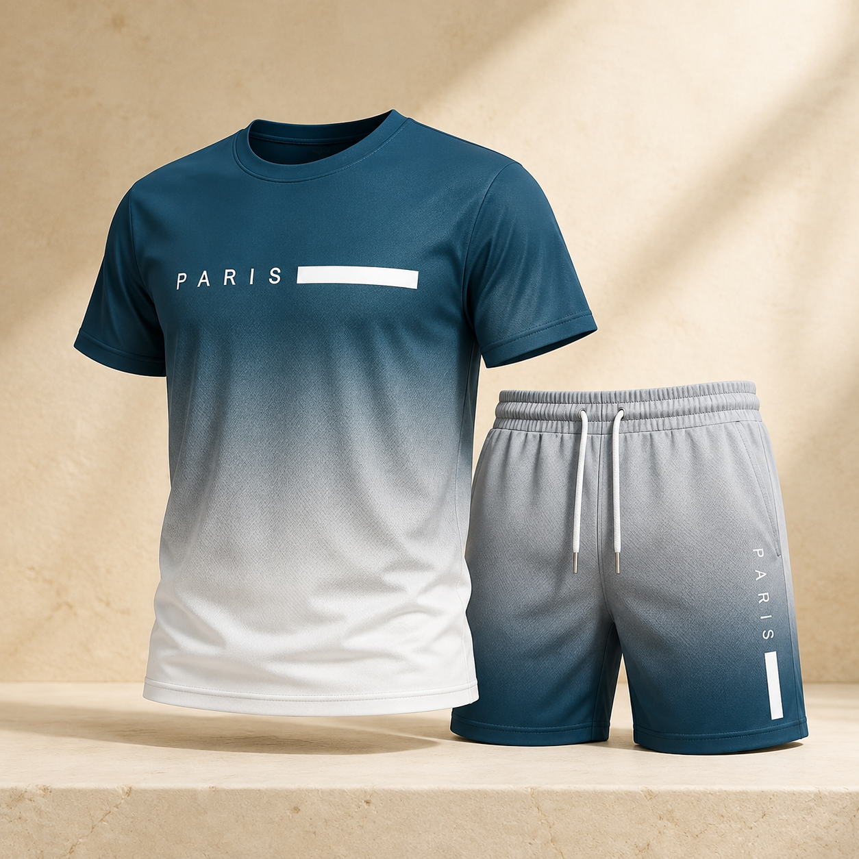 ✨S-6XL【Dobírka】Pánská letní sportovní souprava - pohodlné tričko s krátkým rukávem a kraťasy pro každodenní nošení i doma