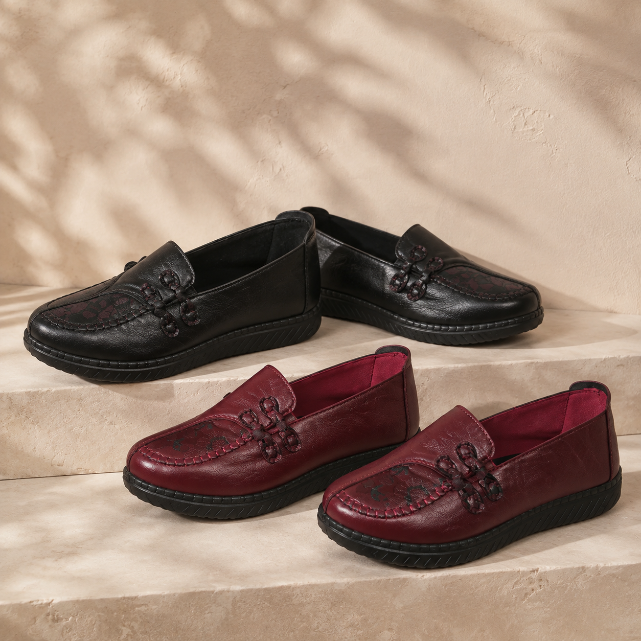 【35-42】Zapatos de mujer fabricados en piel auténtica, antideslizantes, impermeables y con una suela suave y cómoda.