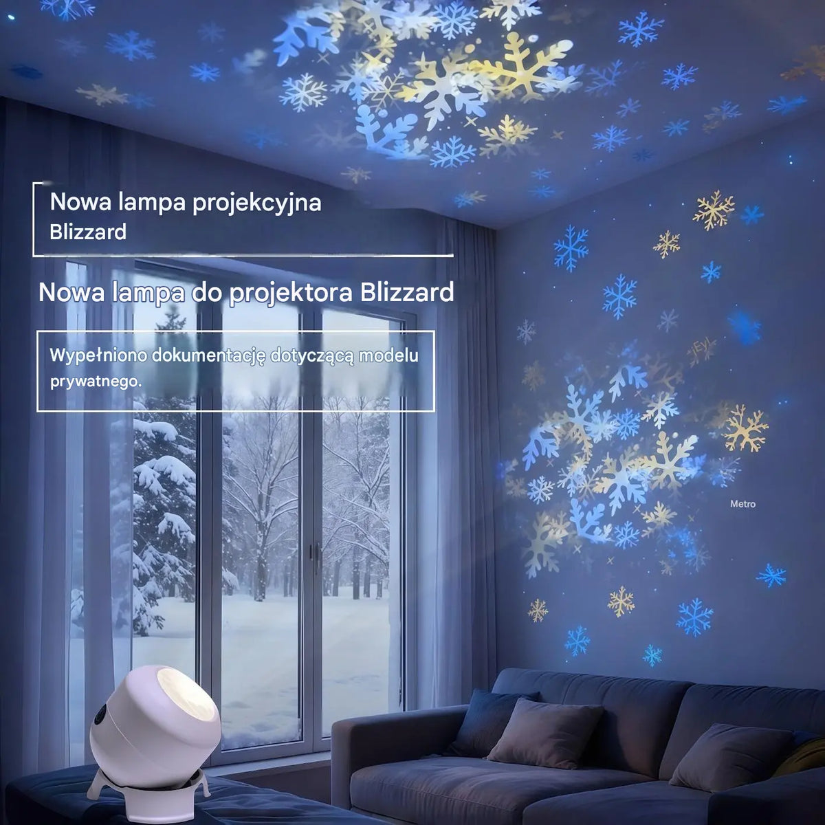 Dynamiczny, obrotowy projektor LED_