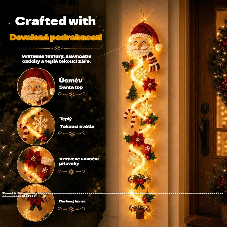 🎄🎃Poslední den! 🎅Užijte si 50% slevu na osvětlené vánoční dekorace na dveře!