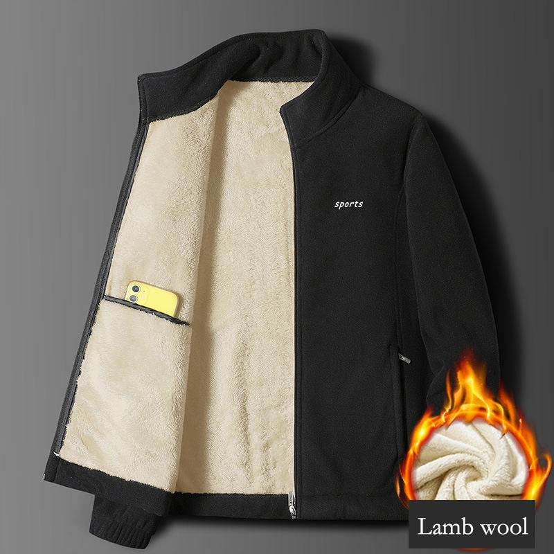 ⛄【M-5XL】Nowa męska kurtka z grubej owczej skóry na jesień i zimę, ciepła, wygodna i wiatroszczelna, zimowy dodatek