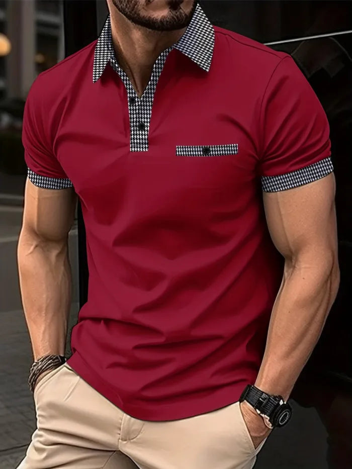 Ograniczony czas 50% zniżki💥👔【S-3XL】Męska letnia koszulka polo z guzikami w blokach kolorów