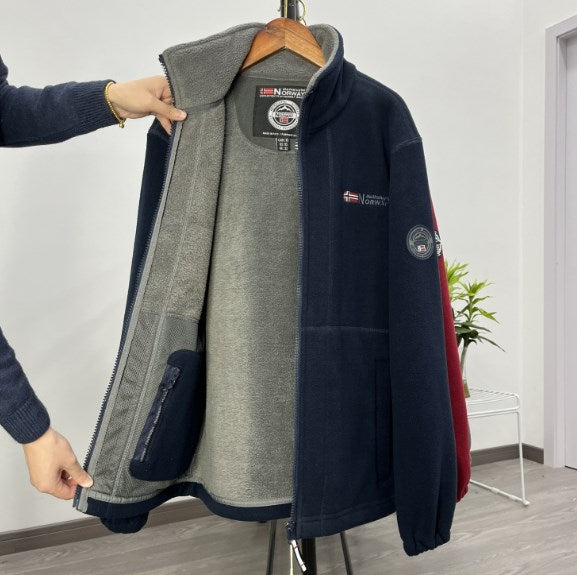 [XS-3XL] Nová pánská silná fleecová bunda, podzimní/zimní styl 2026, teplá a lehká