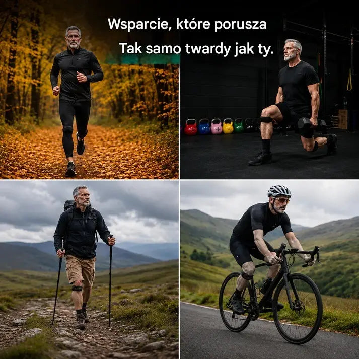4 pary za jedyne 99 zł 🏃‍♀️ Sportowe stabilizatory kolan 👉 Kolana potrzebują czasu na regenerację, a ten sprzęt zapewnia niezbędne wsparcie.