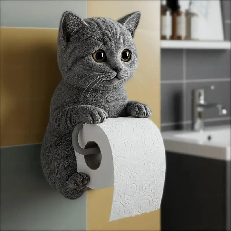 🐱【Horký výprodej tohoto roku】Roztomilý držák toaletního papíru s kočičím vzorem