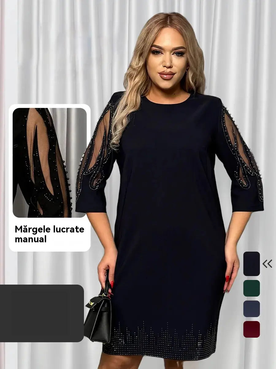 👗【S-5XL】Nowa koronkowa sukienka patchworkowa w dużym rozmiarze – kup jedną, a drugą dostaniesz za pół ceny