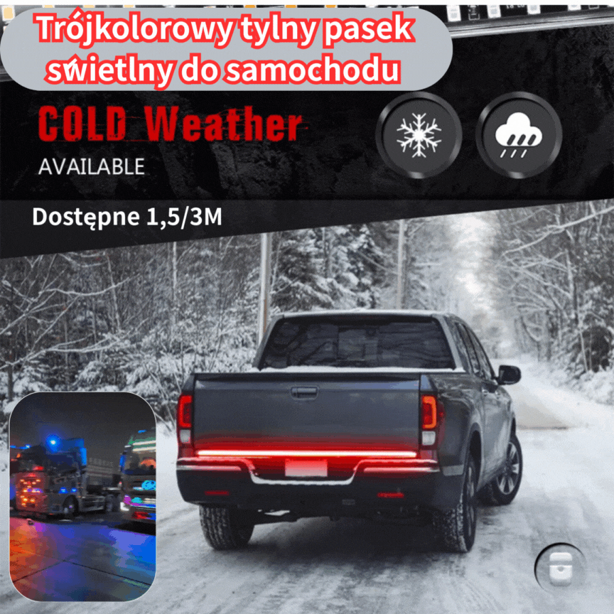 🔥【Kup 1, a 1 dostaniesz gratis】【3M】Trójkolorowy tylny pasek świetlny do samochodu