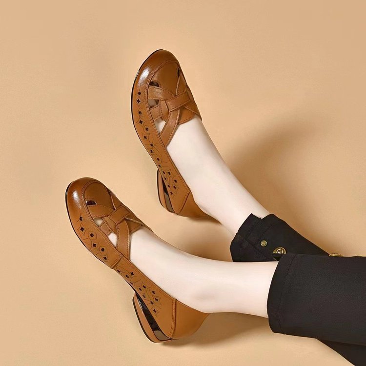 🔥Oferta specjalna! Nowe, oddychające sandały damskie z prawdziwej skóry (rozmiary 35-40)