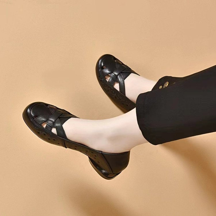 🔥Oferta specjalna! Nowe, oddychające sandały damskie z prawdziwej skóry (rozmiary 35-40)