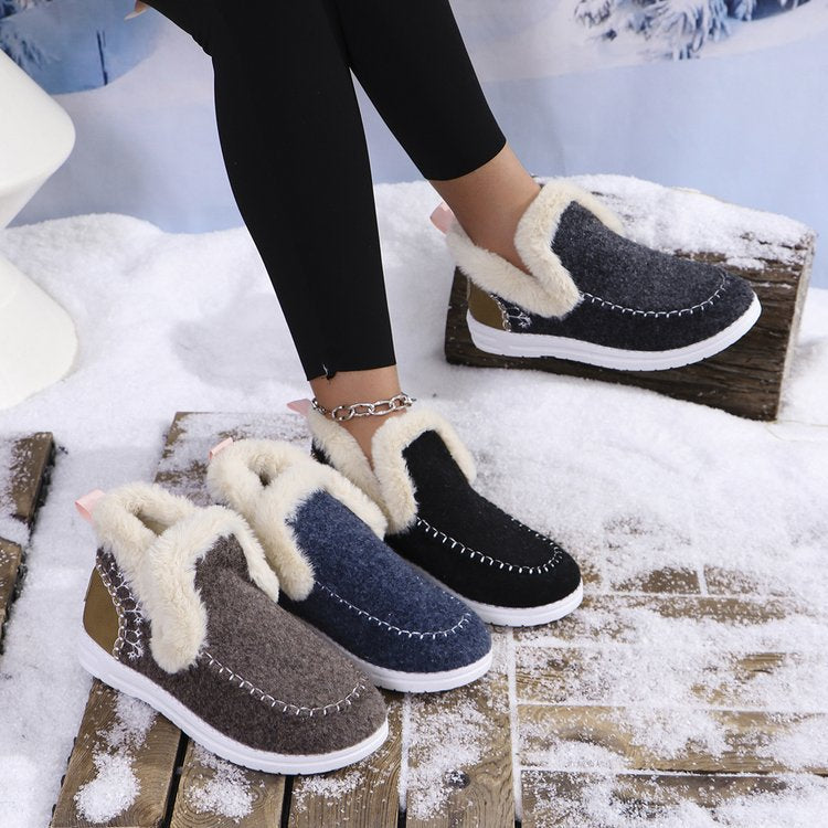 👞【36-43】2025 Jesień/zima Nowe damskie śniegowce z podszewką z polaru