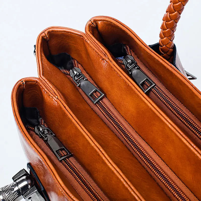 👜【50% sleva】Vintage bostonská kožená kabelka, měkká kožená taška, lze nosit na jednom rameni