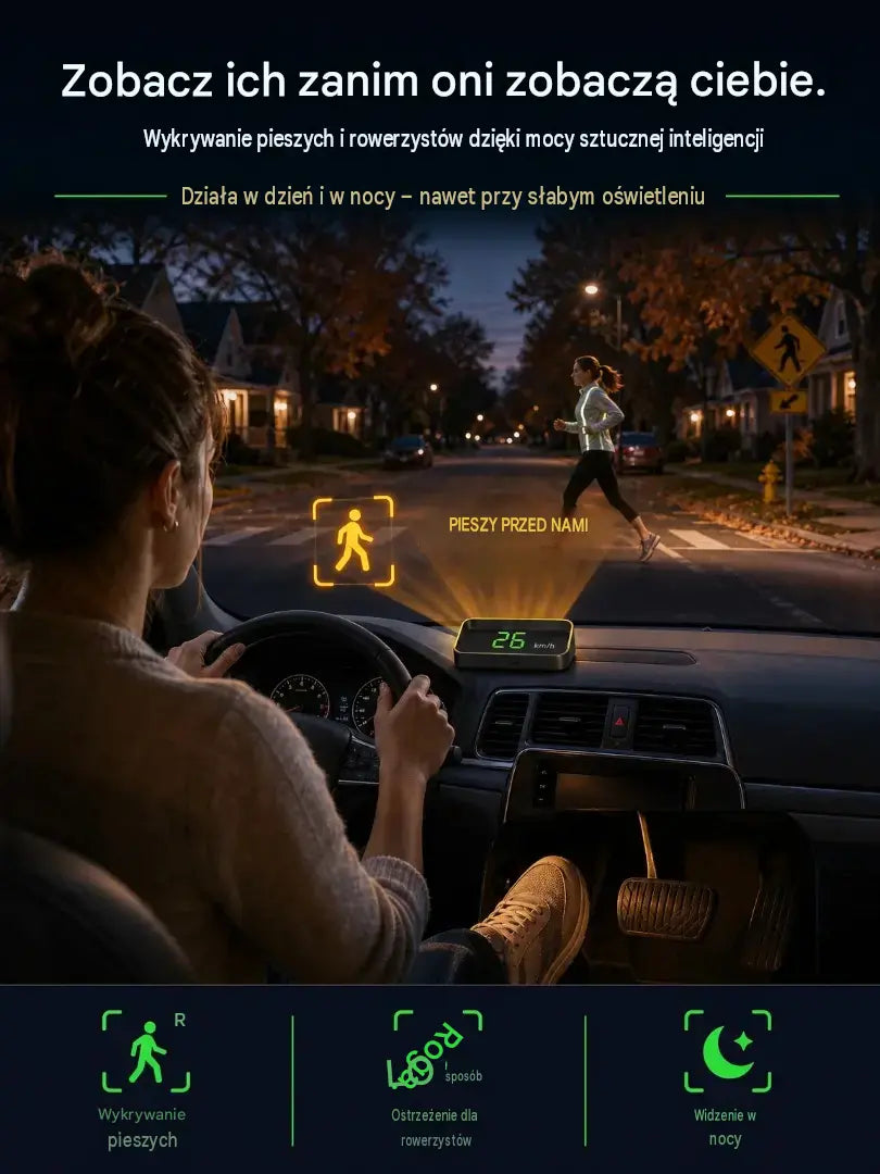 【Szwajcarska wojskowa nawigacja GPS „Unikanie kar”】Nowy prędkościomierz i obrotomierz GPS z wyświetlaczem HUD【1 sztuka za 99 zł【Interfejs USB】