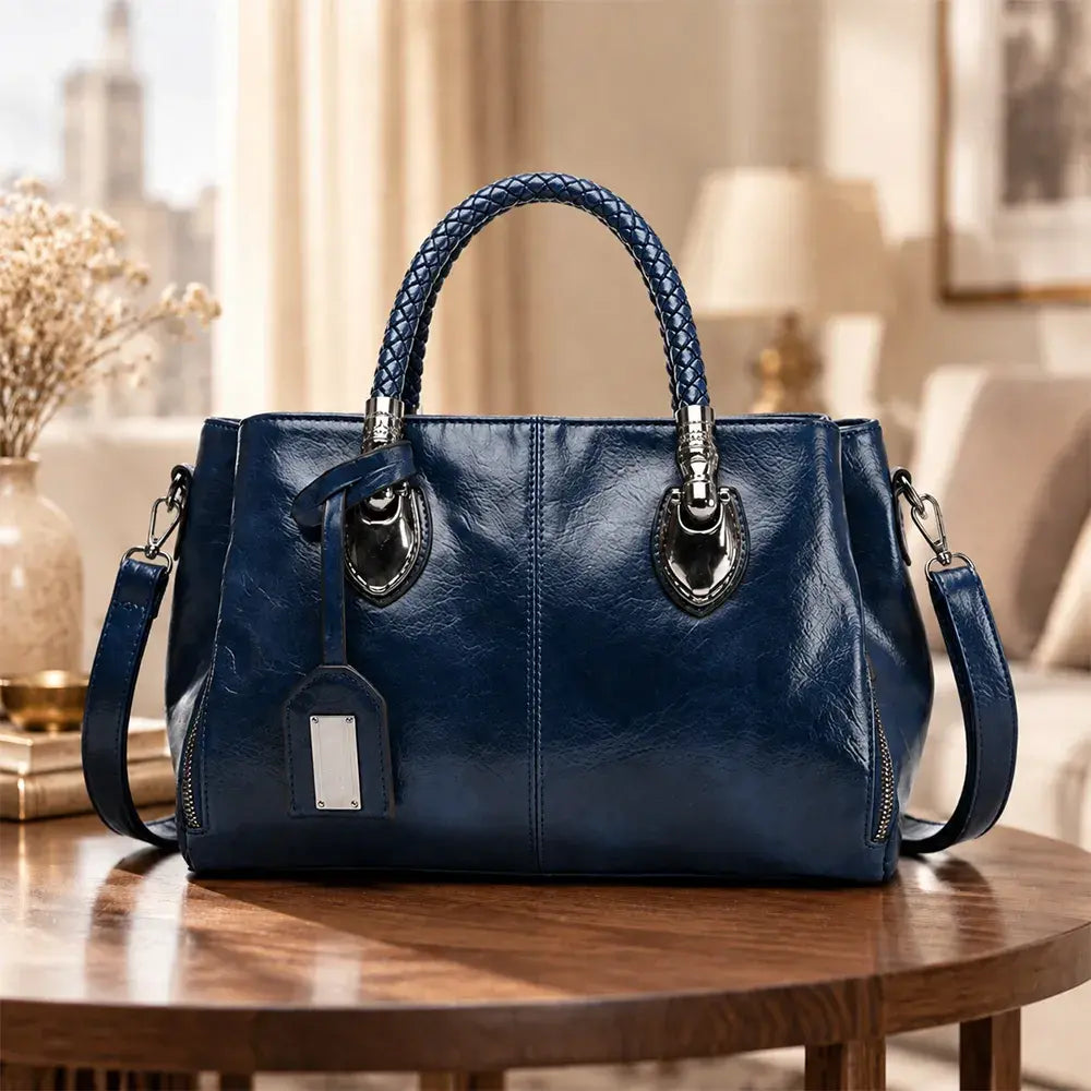 [Ostatni dzień - 50% zniżki] Oryginalna skórzana torebka damska - miękka i elegancka, można ją nosić w ręce lub na ramieniu.