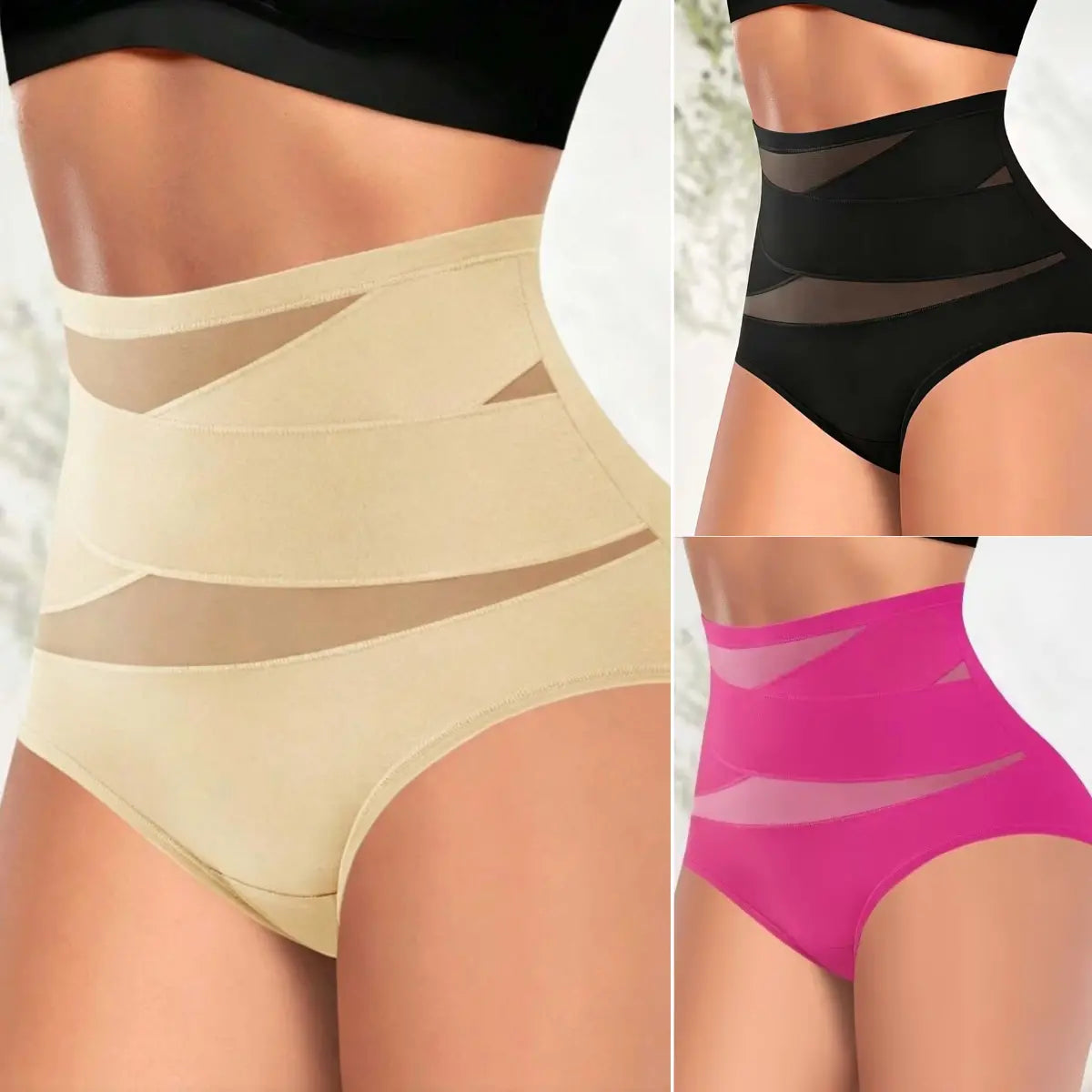 🔥 Majtki damskie z wysokim stanem plus size – krzyżowy fason, modelowanie brzucha i wygodne dopasowanie ✨-druga sztuka za pół ceny