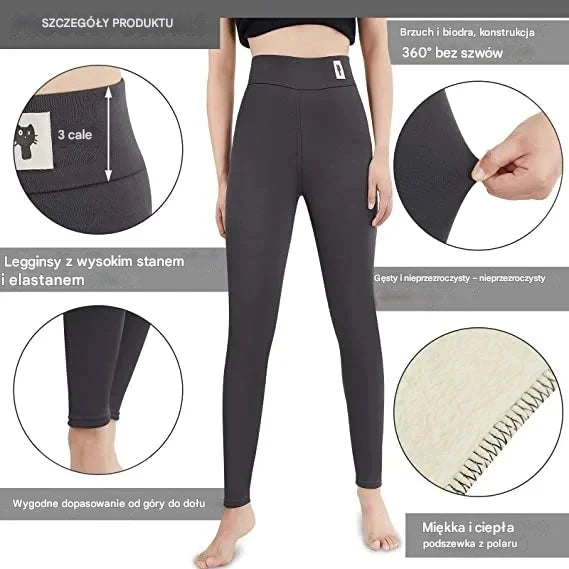 💥 Kup jeden, drugi gratis! 🔥 [S-5XL] Legginsy ocieplane z wełny, wysoki stan, duży rozmiar, wysoka elastyczność – niezbędne na jesień/zimę 2026