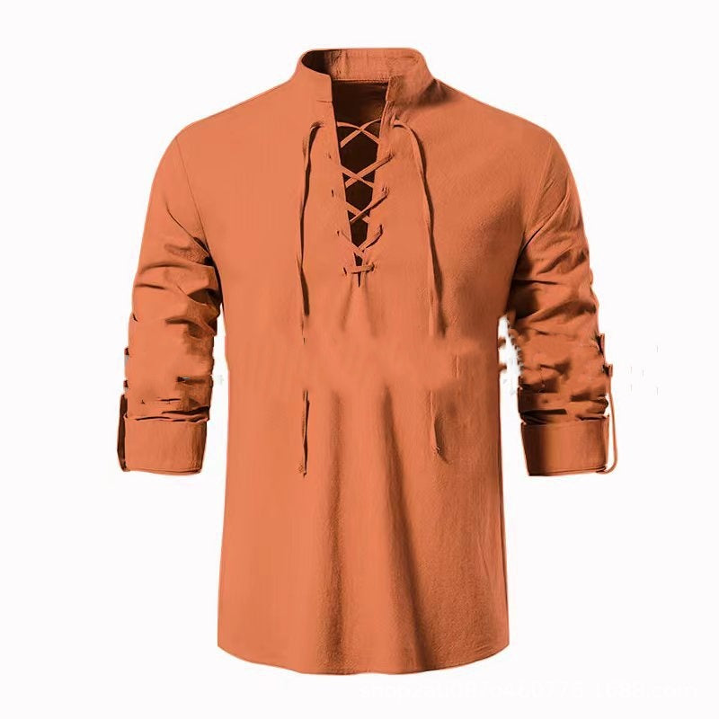 🔥【M-XXL】Jesień i zima Nowa męska koszula z lnu i bawełny - luźna, przewiewna i modna