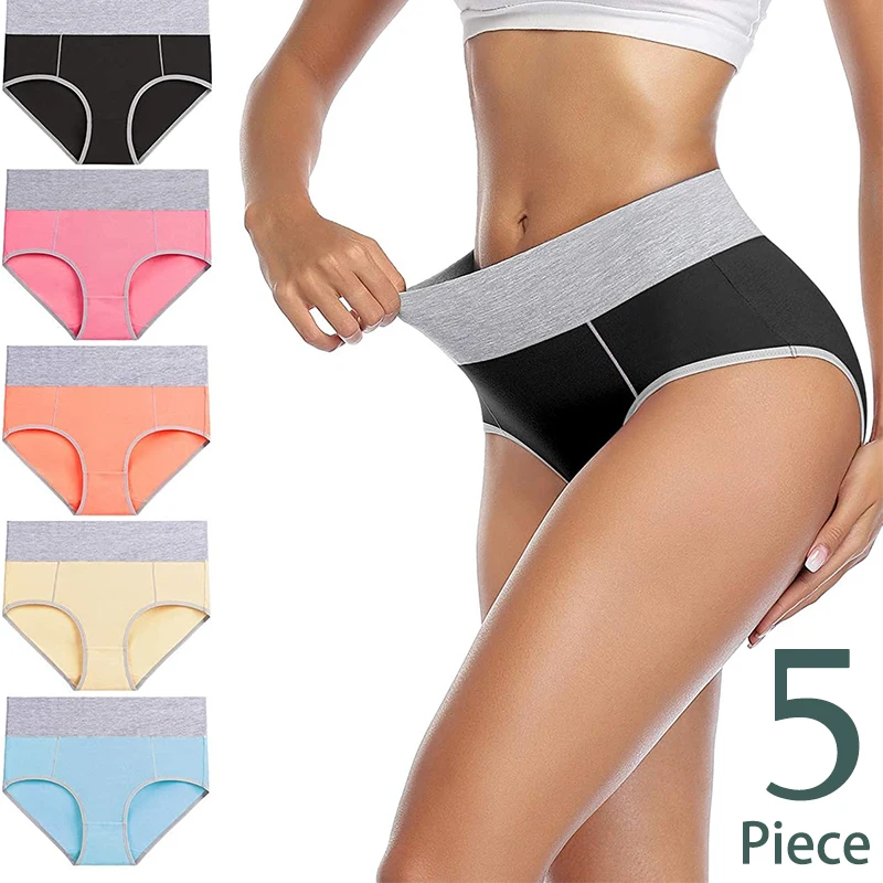 🔥【5 pozycji】 👙Bielizna antybakteryjna wykonana z czystej bawełny z wysokim stanem odprowadzającym wilgoć
