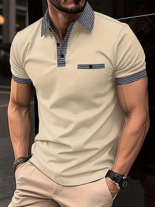 Ograniczony czas 50% zniżki💥👔【S-3XL】Męska letnia koszulka polo z guzikami w blokach kolorów