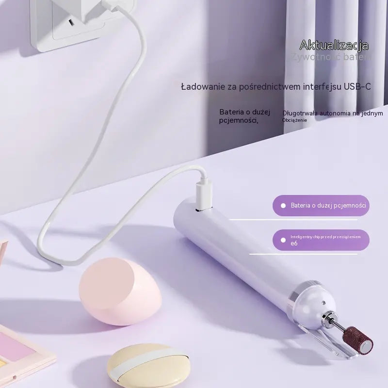 💅Elektryczny pilnik do paznokci 2 w 1 z lampą LED (lampa utwardzająca + 5 głowic polerujących) – kup jeden, a drugi dostaniesz za pół ceny