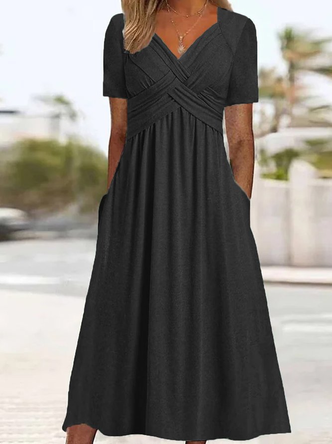 🔥🔥【Super rabat】【S-5XL】Nowa bawełniana sukienka midi casualowa