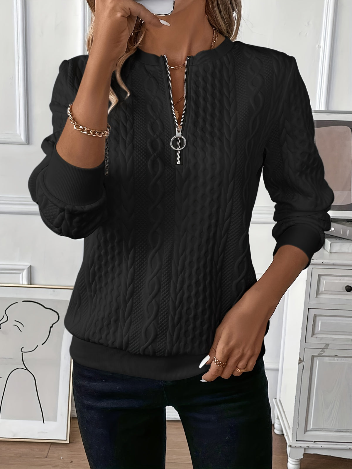 🎀🎀【Nowość oferta】【S-2XL】 2025 nowy jesienny i zimowy sweter damski zapinany na zamek