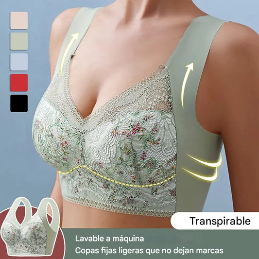 🎁Sujetador de seda helada sin costuras, talla grande, transpirable y ajustable [40 kg-100 kg]