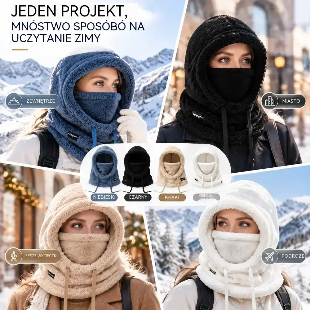 ❄️ Damski kaptur termiczny z podszewką z polaru: zimowa ochrona i ciepło!