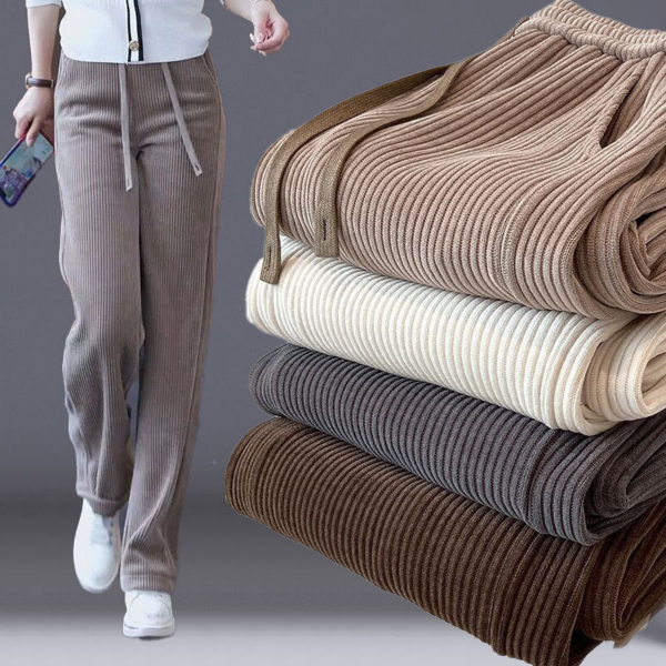 👖【40-110 KG】🔥✅Nové sametové ležérní kalhoty se širokými nohavicemi, velmi pohodlné na nošení.