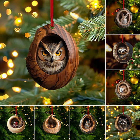 🎁【10 db】🎄 Állatfigurás karácsonyfadísz. Függő dekoráció kisállat tulajdonosoknak