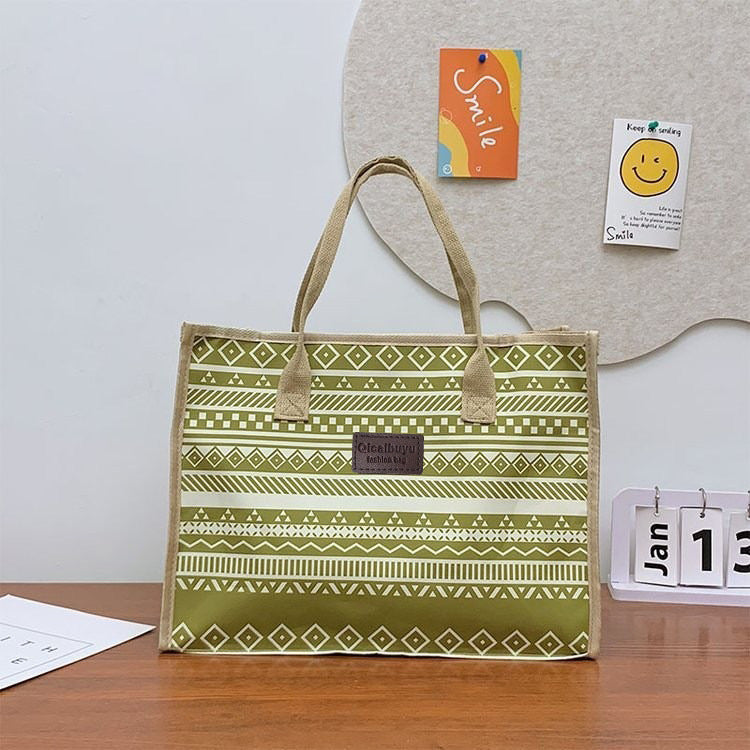 Nowa torba typu tote, pojemna torba na ramię z płótna.