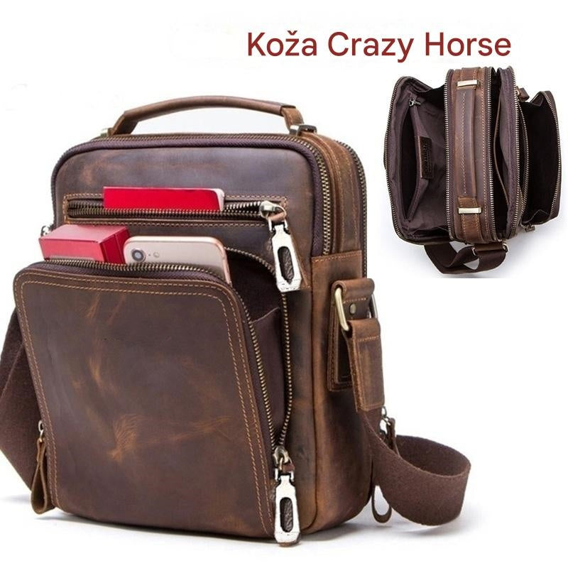 👍👍【Gorący nowy produkt】🎁Modna biznesowa, swobodna, skórzana torba na ramię, lekka i praktyczna