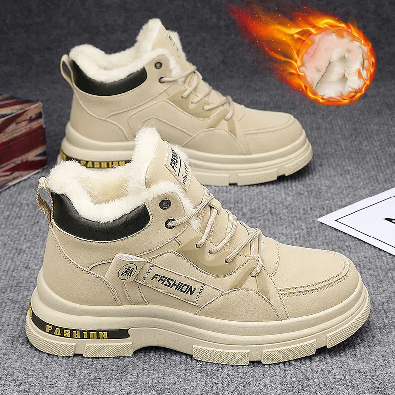 📢Nowości na jesień i zimę💥👞【39–44】2025 Nowe męskie buty na jesień i zimę z grubego aksamitu, ciepłe, Martin